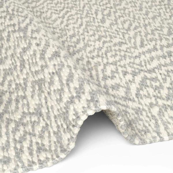Wool Beans Rug Natural Cream Grey hand-woven, heating insulting rug