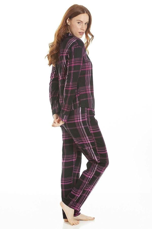 Womens Various Check Print Flannel Pyjama Sets