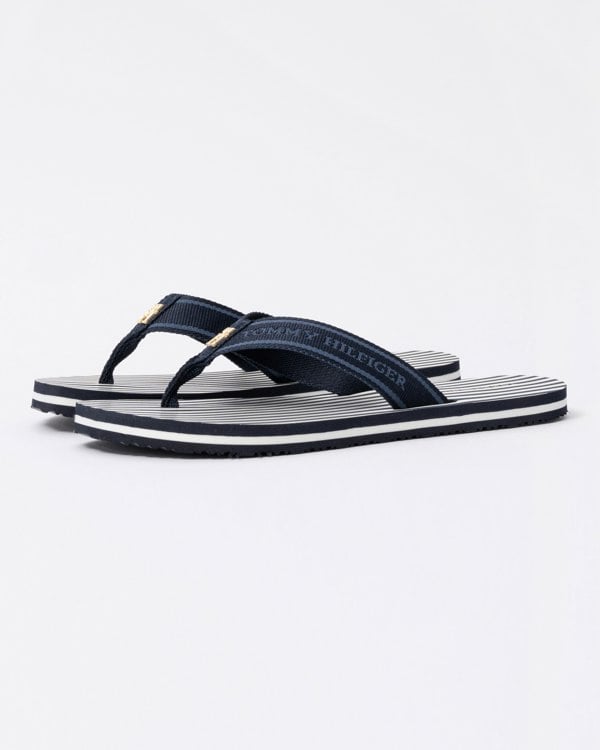 Tommy Hilfiger Striped Beach Womens Sandal - CHO - Designer Womens Sandals