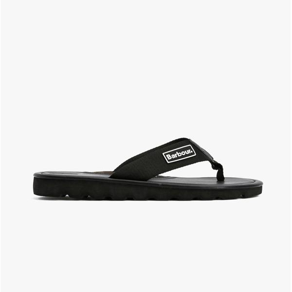 Barbour HARKER Toe-Post Sandals   in  Black