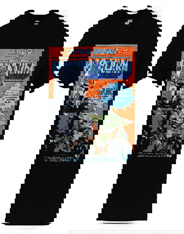 Star Wars Mens Black Grogu Short Sleeved T-Shirt