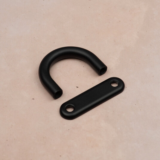 Handle & Home Matt Black Loop Cabinet Handles with Backplate