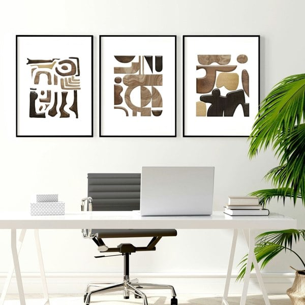 Office Decoration Wall | Set of 3 wall art prints