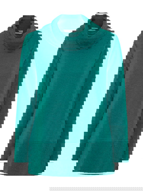 PennyPlain Rib Hem Cowl Tunic -  Dragonfly