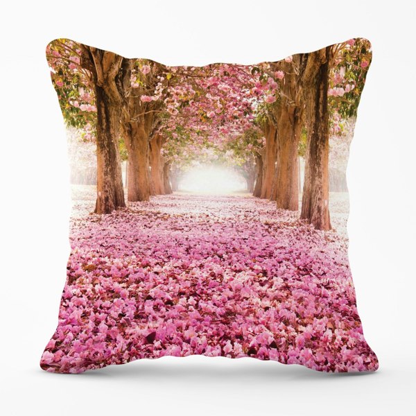 Warren Reed Pink Flower Tree Tunnel Cushions