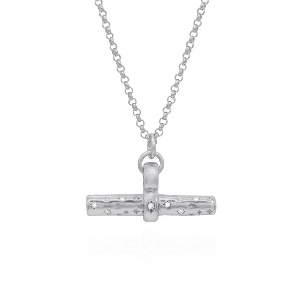 Luna Charles Wren T-Bar Necklace - 925 Sterling Silver