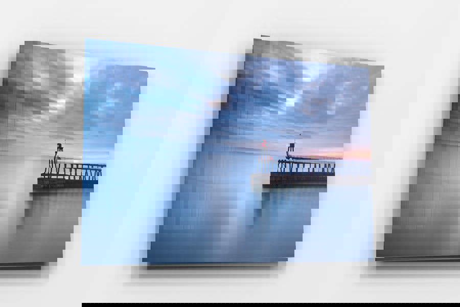 acrylic mounted photo of whitby lighthouse