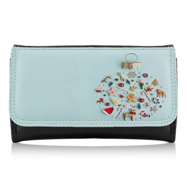 Benjamin Tate Design Christmas Objects Laid Out Dining Maxi Purse