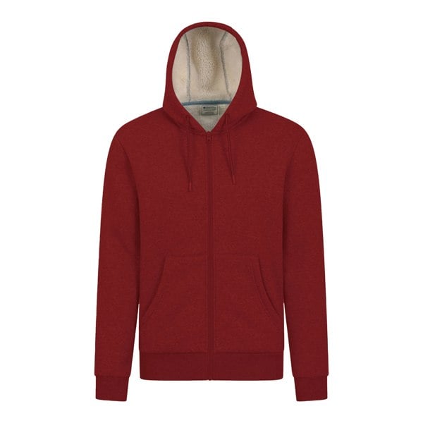 Mountain Warehouse Mens Dalton Borg Lined Full Zip Hoodie - Rust