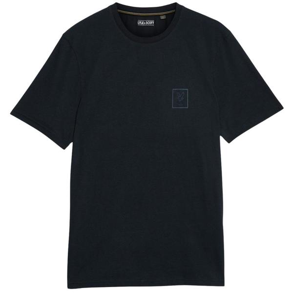 Lyle & Scott Navy Blue Rubberised Logo Graphic T-Shirt XS