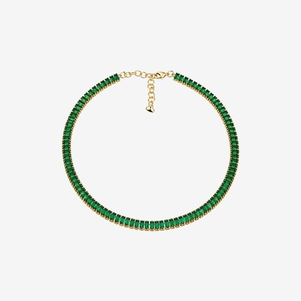 Uchi & Soto Hanabi Green Stone Necklace
