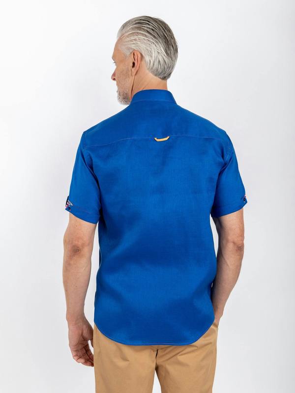 PURE LINEN SUMMER SHORT SLEEVE SHIRT - Claudio Lugli Shirts