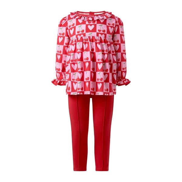 Rachel Riley Cherry Heart Leggings & Blouse Set