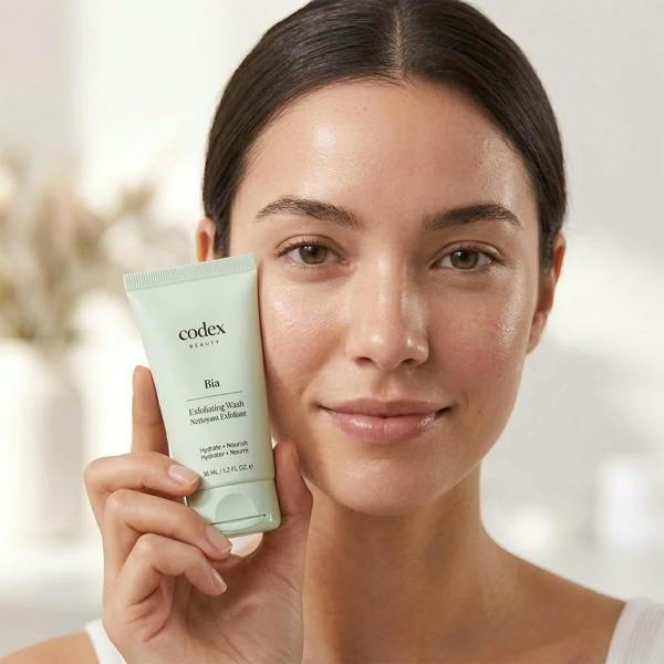 Aquarius Codex Labs Bia Exfoliating Wash Face Cleanser Gentle Scrub Travel Size 36ml