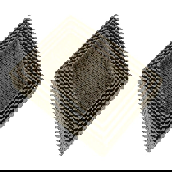 Rectangular Grey Straight-sided Paper Rope Trays