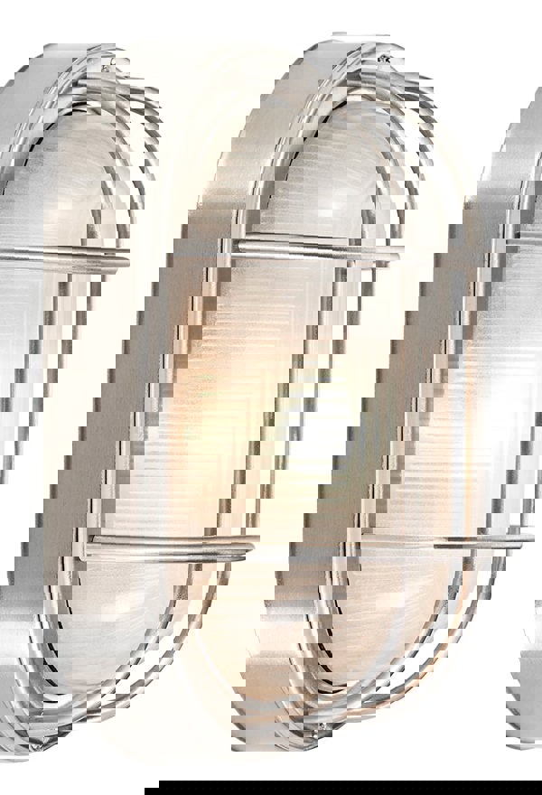 Stainless Steel Cast Aluminium Outdoor Oval Bulkhead Wall Light Image 2