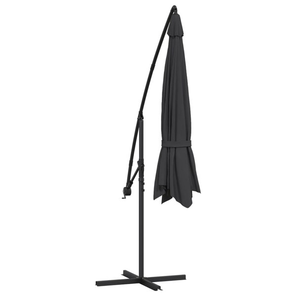 Berkfield Cantilever Umbrella with Aluminium Pole 350 cm Black