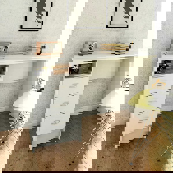 Furniture To Go Function Plus Desk 3 Drawers in White