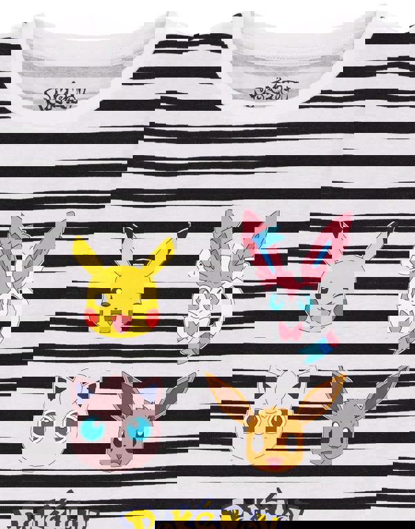 Pokemon Girls White Pikachu Short Sleeved T-Shirt