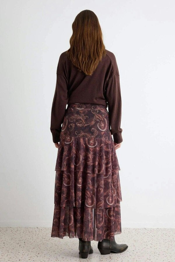 WOVCOR A-Line Maxi Tulle Skirt