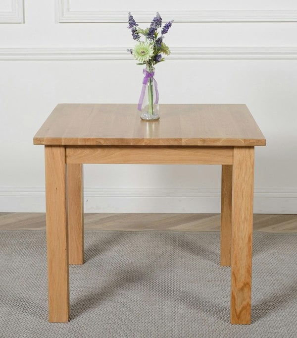 That's Furniture Oslo Minimalist Solid Oak Dining Table - 90cm