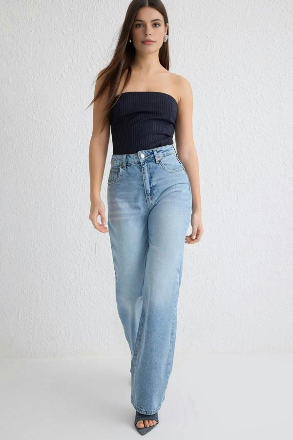 WOVCOR High Waist Wide Leg Jeans