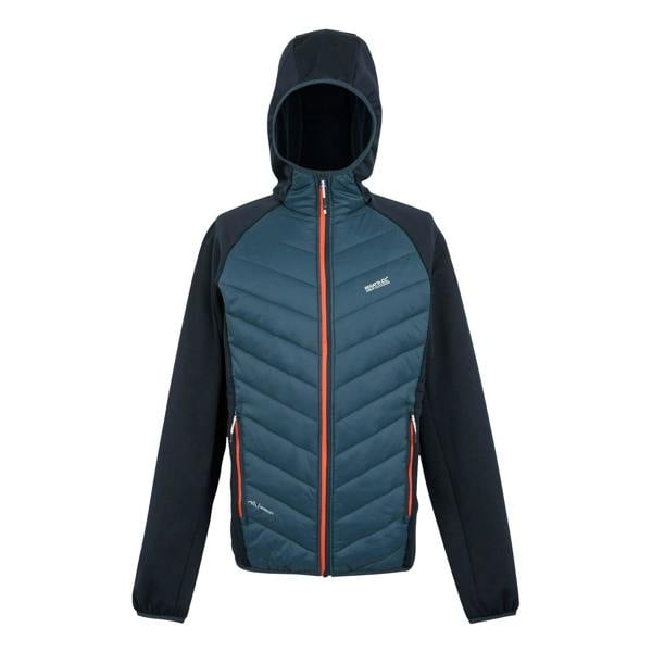 Regatta Mens Andreson VIII Hybrid Jacket - Moonlight Denim/Navy/Tangerine - 