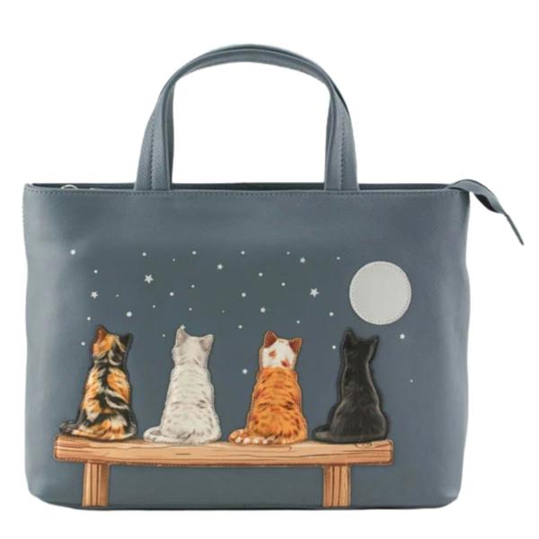 Mala Leather Midnight Cats Genuine Leather Multi-Way Grab Bag