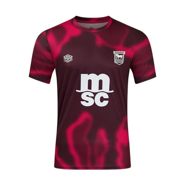 Umbro Unisex Adult 24/25 Ipswich Town FC Short-Sleeved Jersey - Fig/New Claret/Beetroot