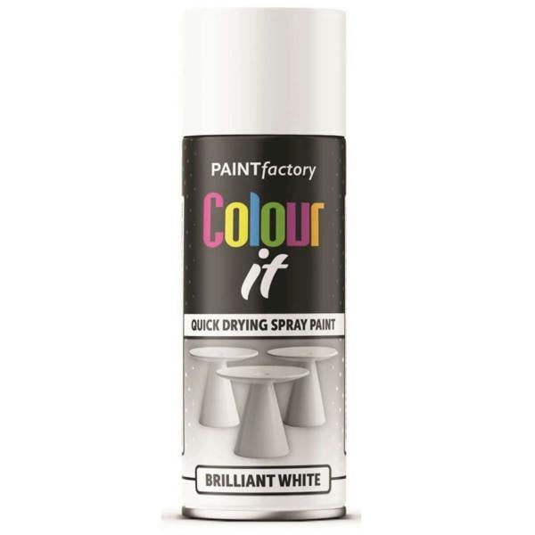 Paint Factory Brilliant White Gloss Spray Paint 400ml