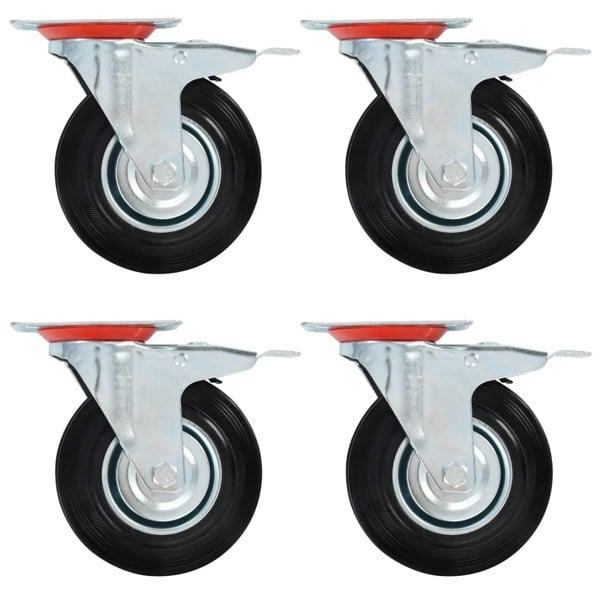 Berkfield 12 pcs Swivel Casters 125 mm