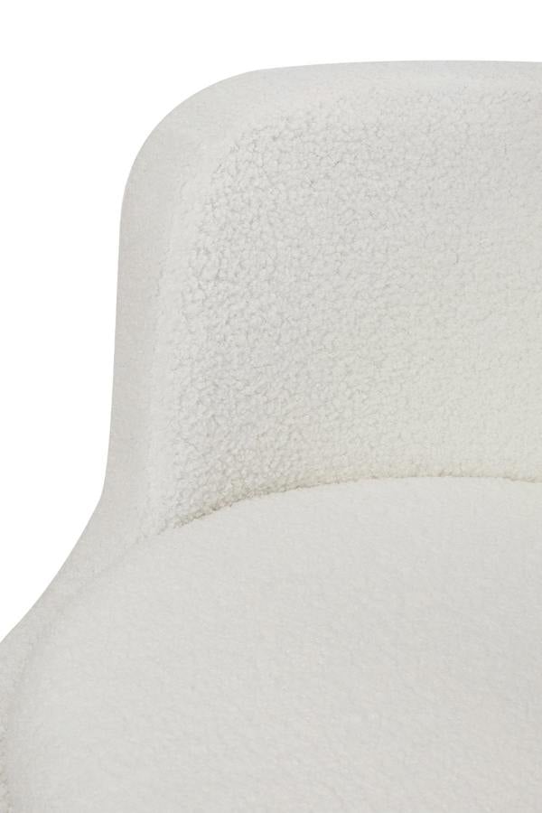 Living and Home 360° Upholstered Sherpa Swivel Chair with Storage