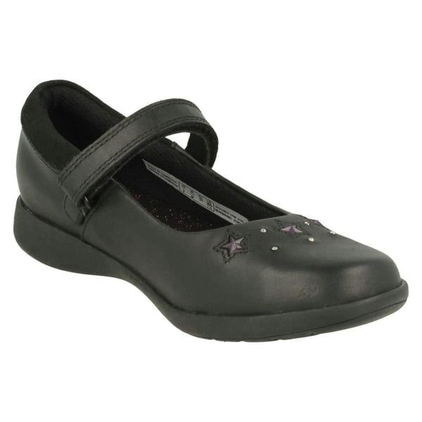 Clarks Girls Clarks Star Detailed School Shoes Etch Bright