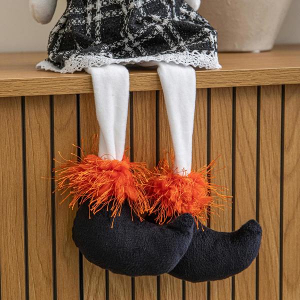 Samuel Alexander 55cm Mrs Bones Seated Halloween Decoration with Dangly Legs