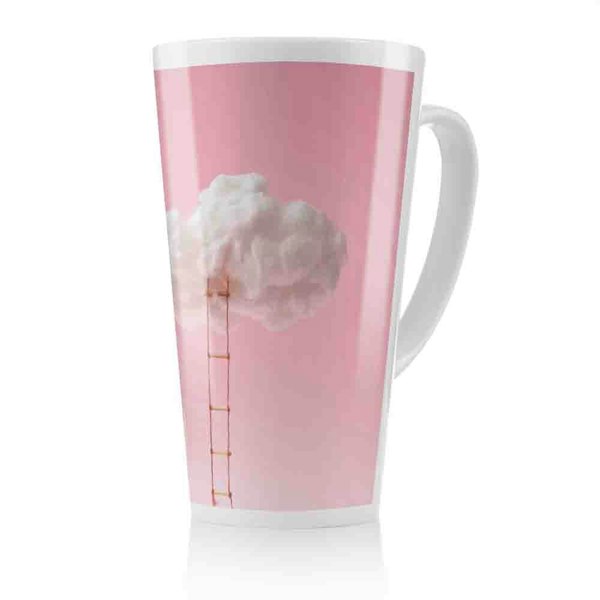 Benjamin Tate Design Ladder To the Cotton Clouds Latte Mug