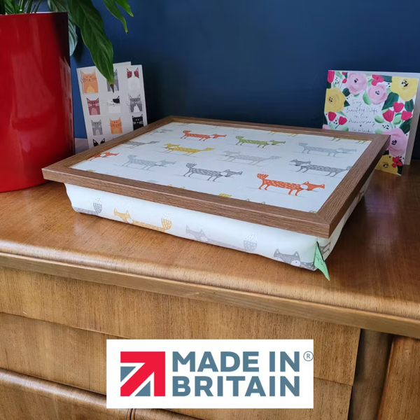 Made in the Mill Luxury Lap Tray With Bean Bag - Foxes