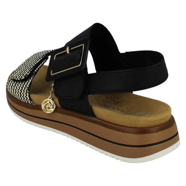 Remonte Ladies Remonte X Elle Faux Buckle Sandals D1J53