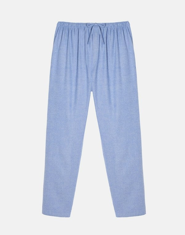 British Boxers Men's Brushed Cotton Pyjama Trousers – Staffordshire Blue Herringbone