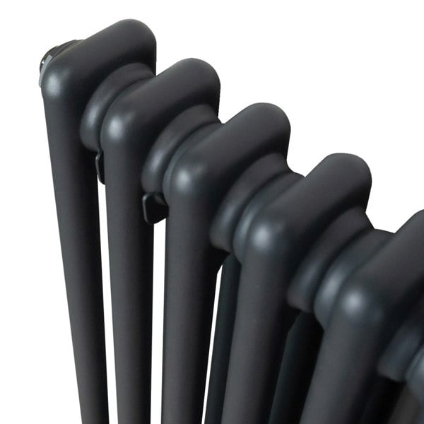 Monstershop Traditional 2 Column Radiator - 600 x 1012mm - Anthracite Grey