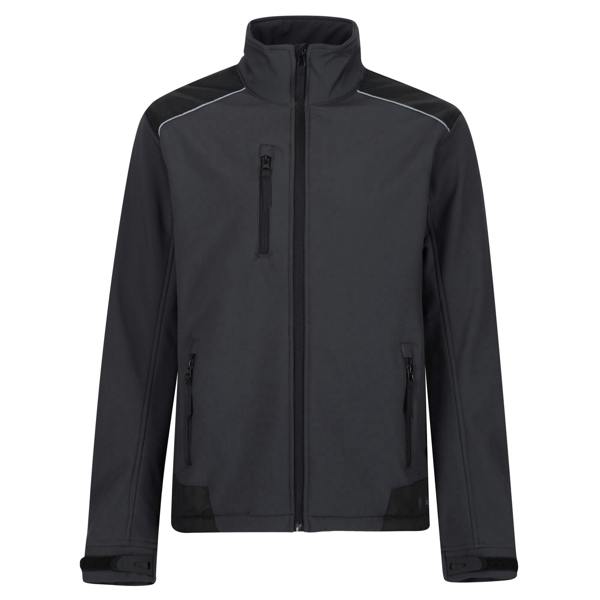 Regatta Mens Sandstorm Workwear Softshell Jacket - Seal Grey/Black - 