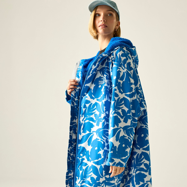 Regatta Unisex Adult Fleur Bloom Changing Robe - Blue