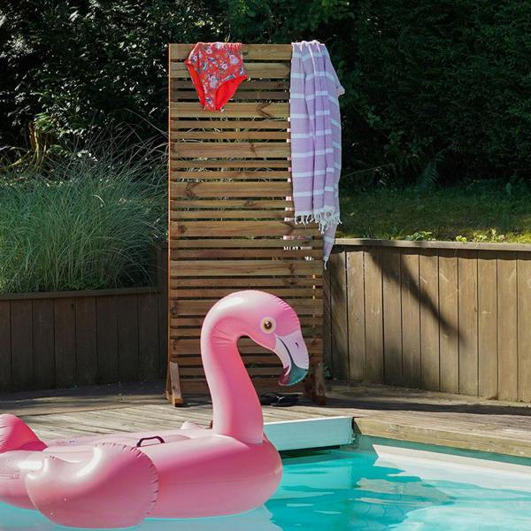 Cerland Lign Z Wooden Privacy Screen 1.8m Modern Slatted Outdoor Timber Panel