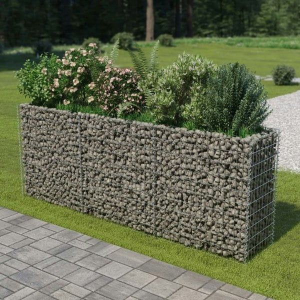 Berkfield Gabion Raised Bed Galvanised Steel 270x50x100 cm