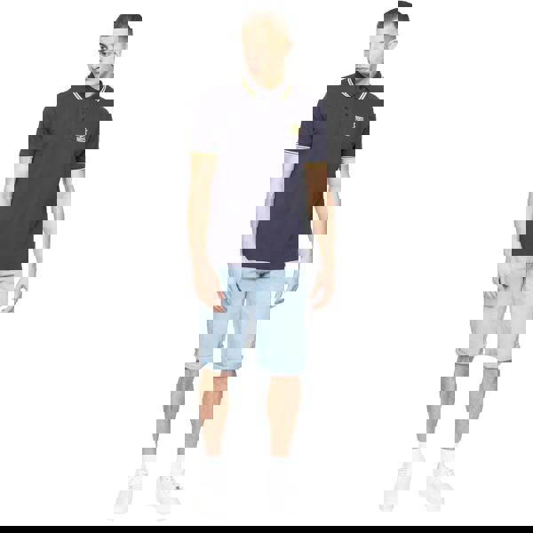 Crosshatch Mens Changra Polo Shirt - Blue Nights - 