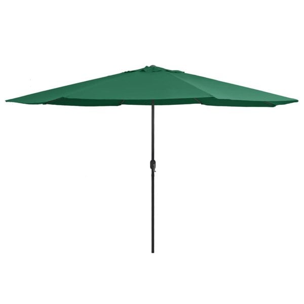 Berkfield Outdoor Parasol with Metal Pole 400 cm Green