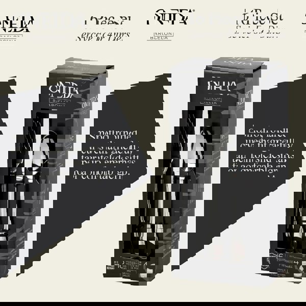 ONEIDA Barcelona 16 Pieces Cutlery Set- Stainless Steel/ 4 Person Place Setting