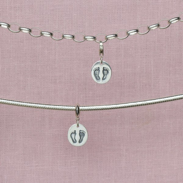 Mylee London Footprints Pendant Charm - Sterling Silver