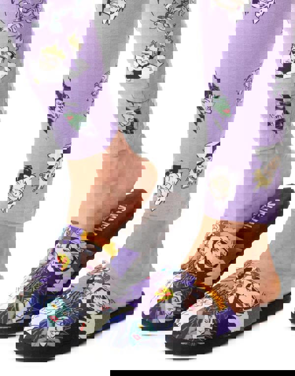 Disney Womens Black Disney Villains Mule Slippers