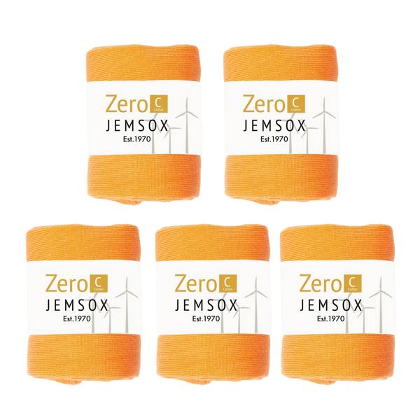 Jemsox Luxury Socks Multipack 3 Pairs / 5-Pairs Orange Plain Colour Men's Crew Socks Size 7-12