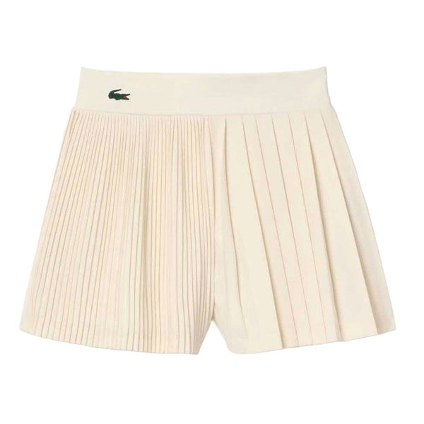 Lacoste Womens/Ladies Lined Pleated Tennis Shorts - Cream